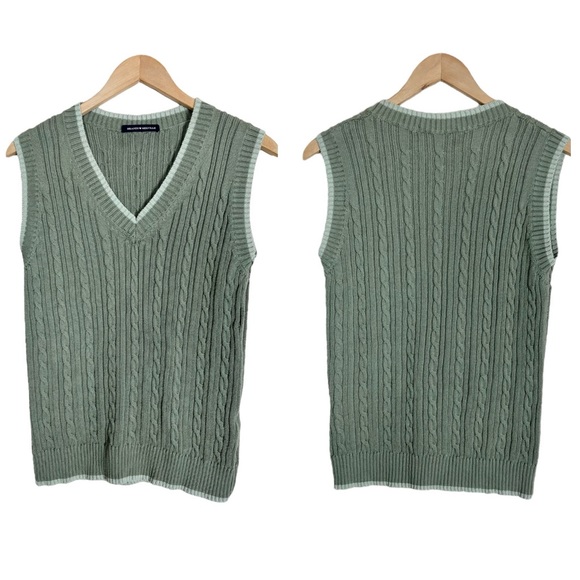 Brandy Melville Sage Green Knit Sweater Vest - Picture 1 of 10